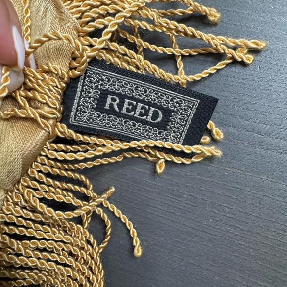 Vintage Reed Champagne Gold Cherubs Angels Decorative Damask Throw Pillows (2) - Picture 3 of 8